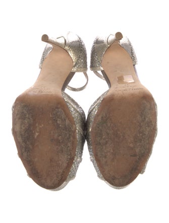 Jimmy Choo Glitter Mesh Accents D'Orsay Pumps