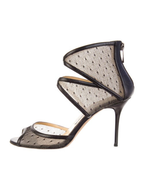 Jimmy Choo Leather Lace Pattern Sandals