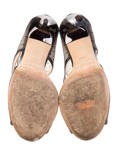 Jimmy Choo Leather Lace Pattern Sandals