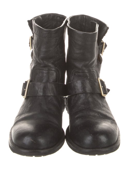 Jimmy Choo Leather Moto Boots