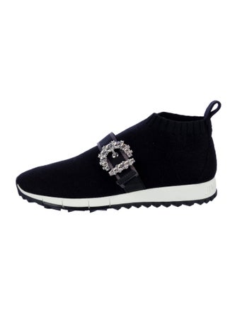 Jimmy Choo Crystal Embellishments Sock Sneakers