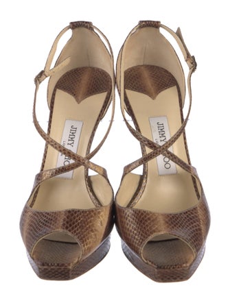 Jimmy Choo Leather Animal Print Pumps