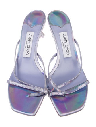 Jimmy Choo Leather Printed Slides