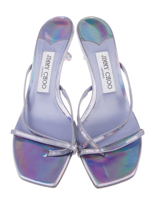 Jimmy Choo Leather Printed Slides