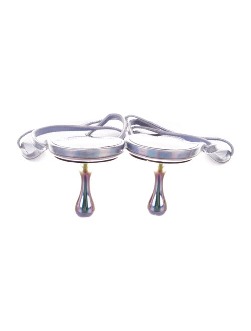 Jimmy Choo Leather Printed Slides