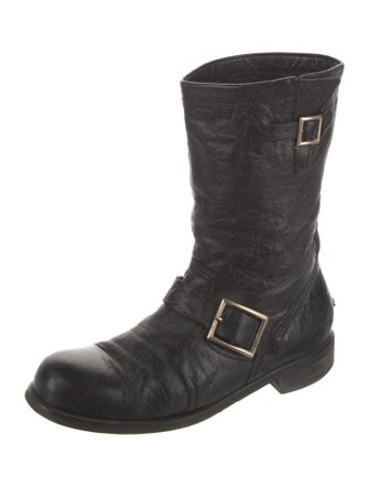 Jimmy Choo Leather Moto Boots