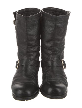 Jimmy Choo Leather Moto Boots