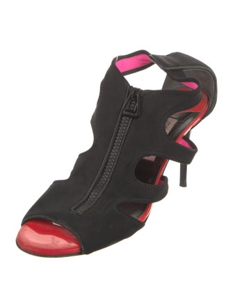 Jimmy Choo Leather Trim Embellishment Slingback Sandals