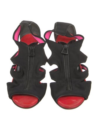 Jimmy Choo Leather Trim Embellishment Slingback Sandals