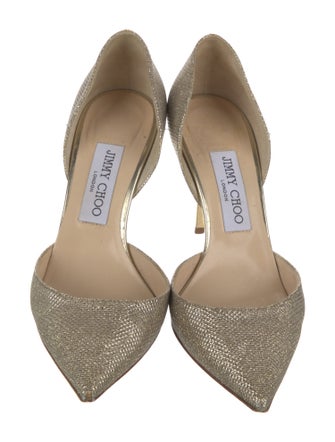 Jimmy Choo Glitter Glitter Accents D'Orsay Pumps