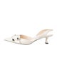 Jimmy Choo Faux Pearl Accents Leather Slingback Pumps