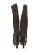 Jimmy Choo Suede Whipstitch Trim Boots