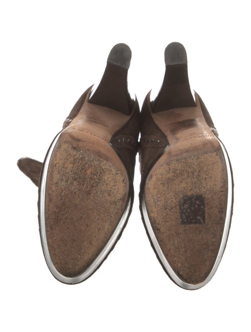 Jimmy Choo Suede Whipstitch Trim Boots