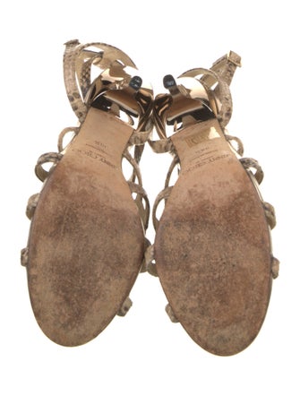 Jimmy Choo Snakeskin Animal Print Sandals