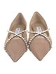 Jimmy Choo Suede Crystal Embellishments Flats