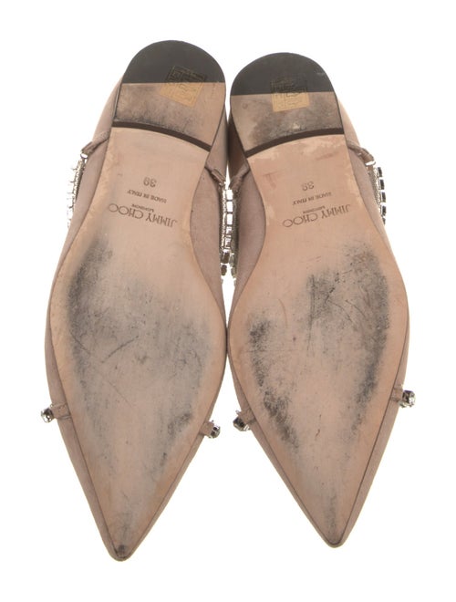 Jimmy Choo Suede Crystal Embellishments Flats