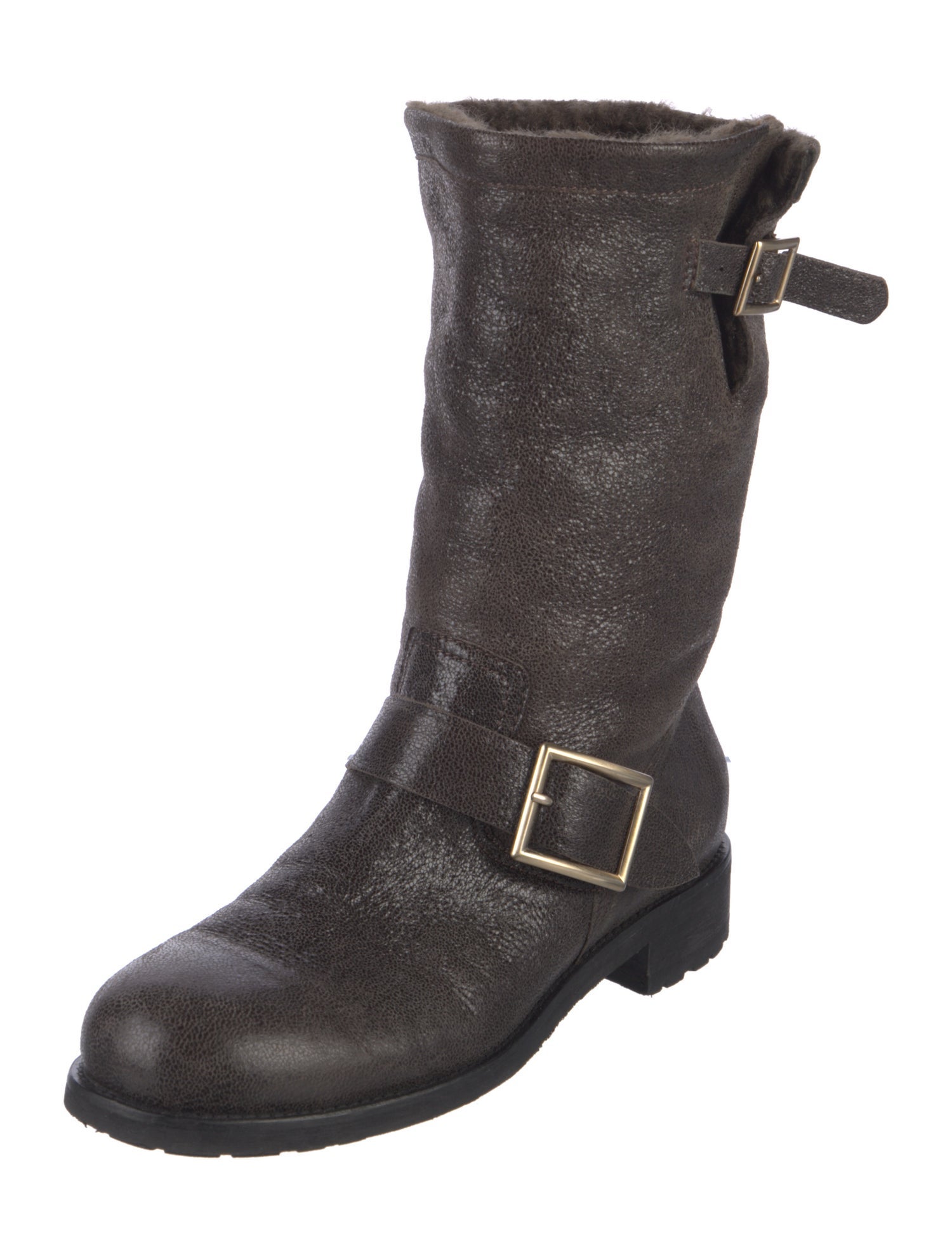 Jimmy Choo Leather Moto Boots