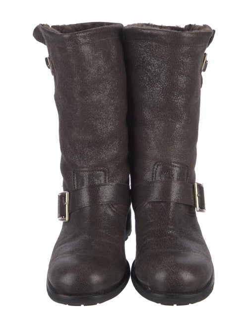 Jimmy Choo Leather Moto Boots