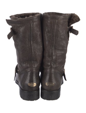Jimmy Choo Leather Moto Boots