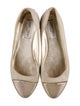 Jimmy Choo Leather Glitter Accents Ballet Flats