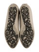 Jimmy Choo Leather Glitter Accents Ballet Flats