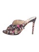 Jimmy Choo Satin Floral Print Mules