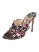 Jimmy Choo Satin Floral Print Mules