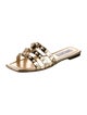 Jimmy Choo Faux Pearl Accents Leather Slides