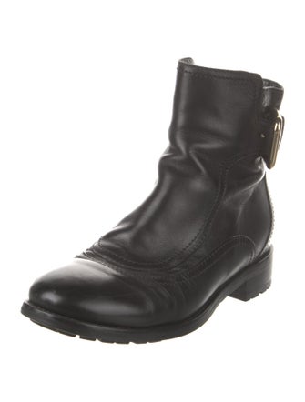 Jimmy Choo Leather Moto Boots