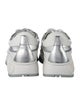 Jimmy Choo Leather Glitter Accents Sneakers