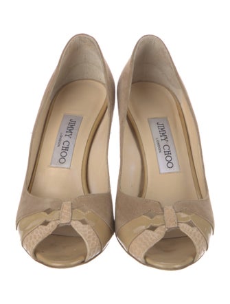 Jimmy Choo Suede Colorblock Pattern Pumps