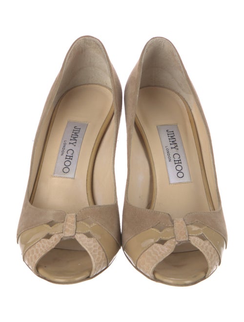 Jimmy Choo Suede Colorblock Pattern Pumps
