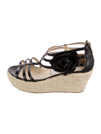 Jimmy Choo Jute Animal Print Espadrilles