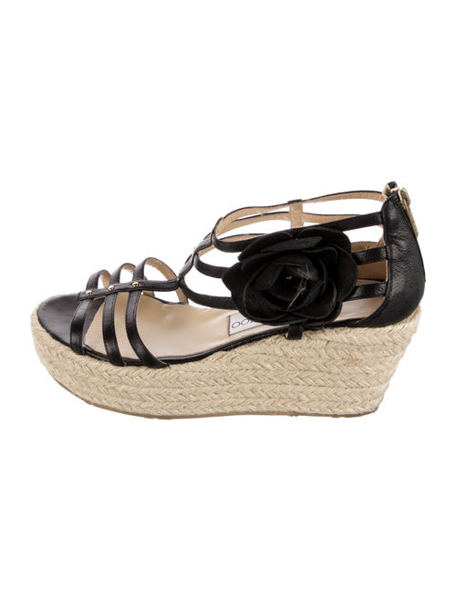 Jimmy Choo Jute Animal Print Espadrilles