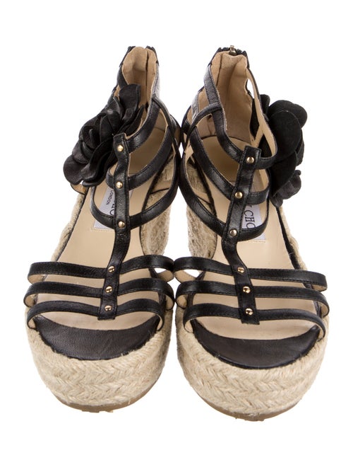 Jimmy Choo Jute Animal Print Espadrilles
