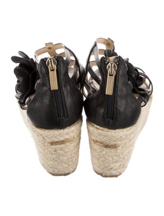 Jimmy Choo Jute Animal Print Espadrilles