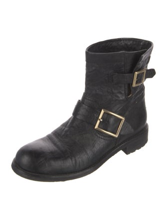 Jimmy Choo Leather Moto Boots
