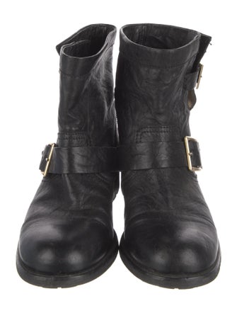 Jimmy Choo Leather Moto Boots