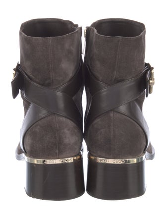 Jimmy Choo Suede Moto Boots