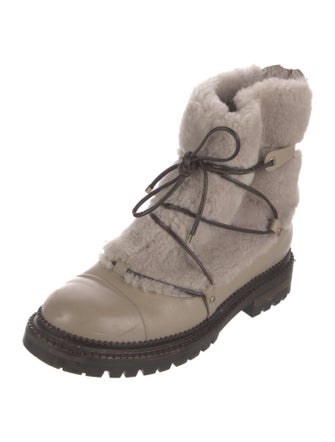 Jimmy Choo Leather Combat Boots