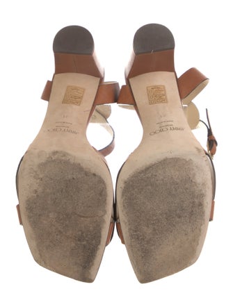 Jimmy Choo Leather Studded Accents Sandals