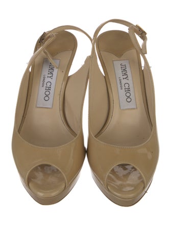 Jimmy Choo Patent Leather Slingback Sandals