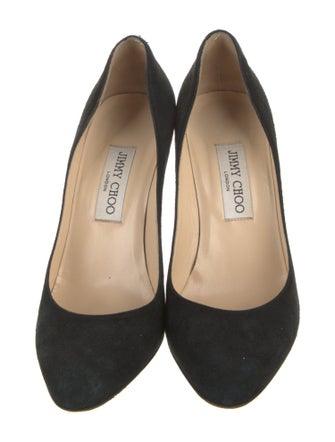 Jimmy Choo Suede Leather Trim Embellishment Pumps