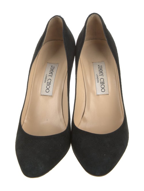 Jimmy Choo Suede Leather Trim Embellishment Pumps
