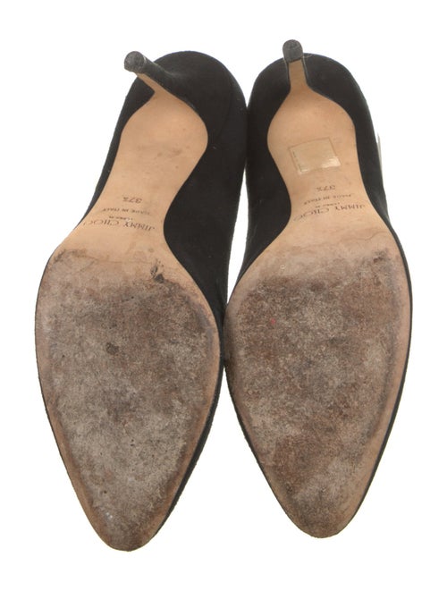 Jimmy Choo Suede Leather Trim Embellishment Pumps