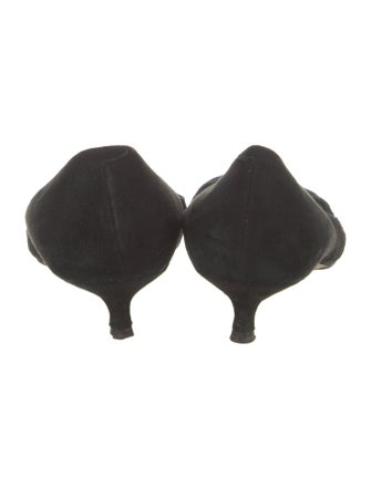 Jimmy Choo Suede Leather Trim Embellishment Pumps