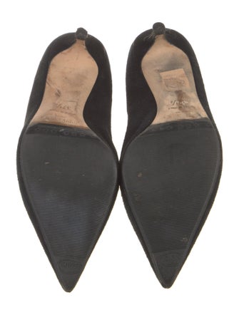 Jimmy Choo Suede Leather Trim Embellishment Pumps