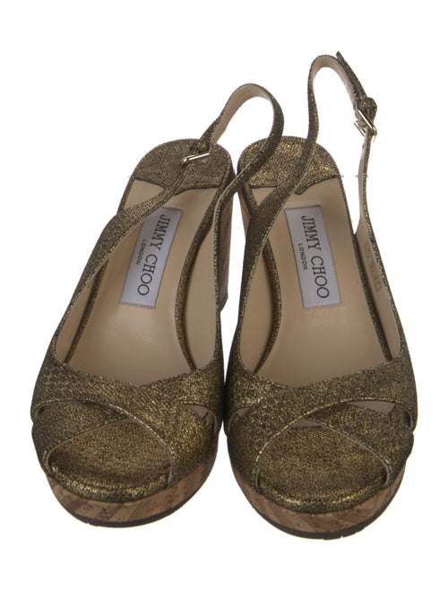 Jimmy Choo Colorblock Pattern Slingback Sandals