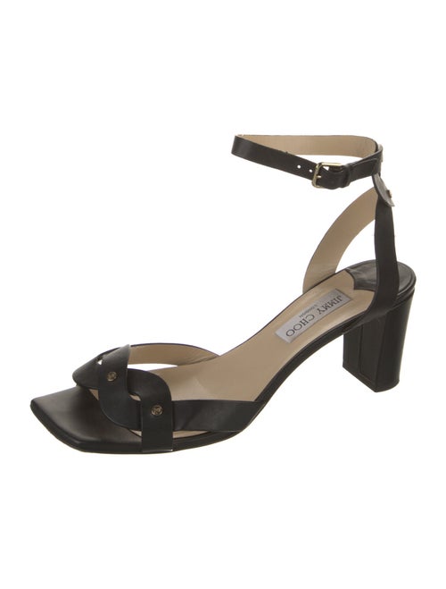 Jimmy Choo Leather Studded Accents Sandals