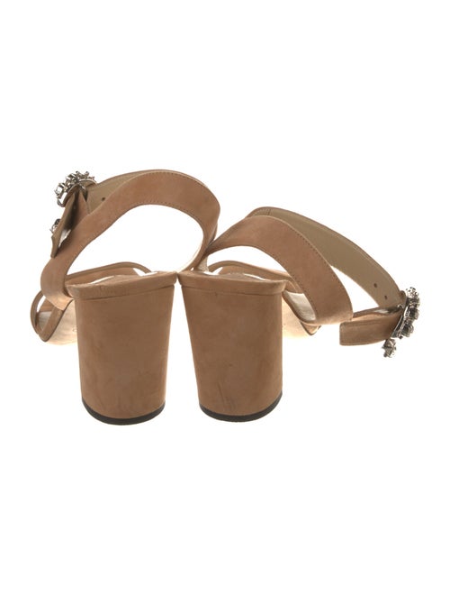 Jimmy Choo Suede Crystal Embellishments Sandals